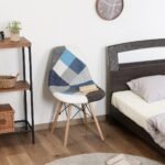 Eames Dining Chair with Patchwork Upholstery – Blue