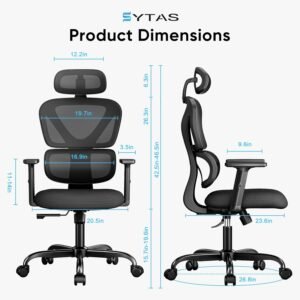 High-Back Mesh Ergonomic Chair - Black