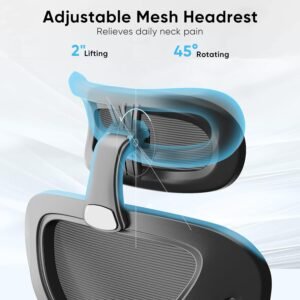 High-Back Mesh Ergonomic Chair - Black