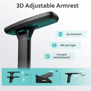 Mid-Back Ergonomic Office Chair – Black