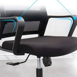 Mid-Back Ergonomic Office Chair - Blue Back