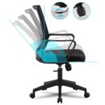 Mid-Back Ergonomic Office Chair – Blue Back