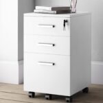 LAZIO 3 Drawers Mobile Pedestal – White