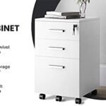 LAZIO 3 Drawers Mobile Pedestal – White