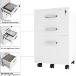 LAZIO 3 Drawers Mobile Pedestal – White
