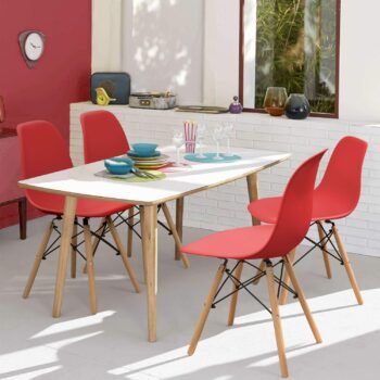 Eames Dining Chairs – Red