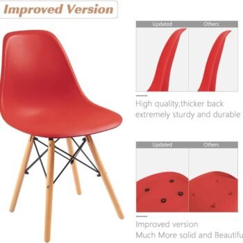 Eames Dining Chairs – Red