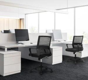 Mid-Back Ergonomic Office Chair – Black