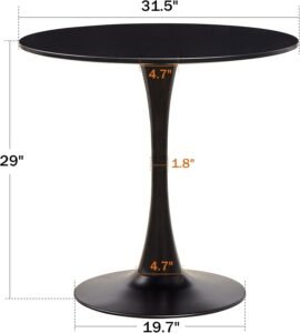 LOX99 Modern Dining Set - Black