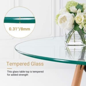 Stylish Glass Round Dining Table
