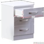 VIDA Nightstand Bedside Drawer Cabinet