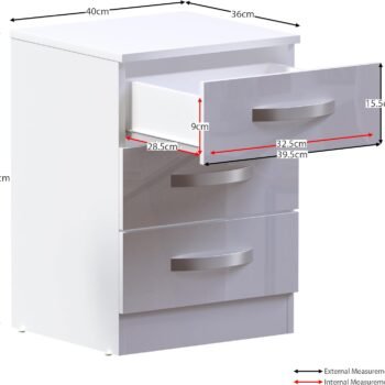 VIDA Nightstand Bedside Drawer Cabinet