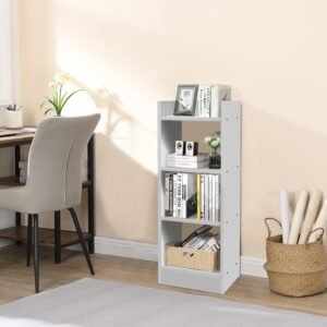 3 Tier Modern Multipurpose Bookshelf Rack Organiser White