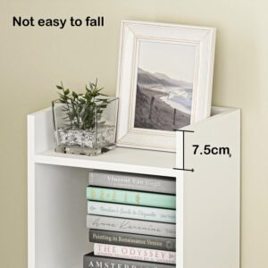 3 Tier Modern Multipurpose Bookshelf Rack Organiser White