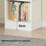 3 Tier Modern Multipurpose Bookshelf Rack Organiser White