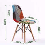 Eames Dining Chair with Patchwork Upholstery