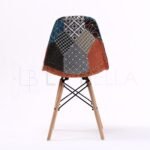 Eames Dining Chair with Patchwork Upholstery