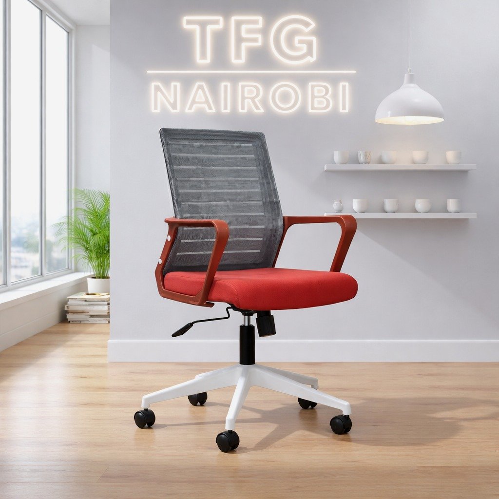 BN2400-OG Office Chair - Upper Hill Corporate Series BN2400-OG Mid Back Office Chair, limited edition mid-back ergonomic mesh office chair with lumbar support in an Upper Hill Nairobi executive office.