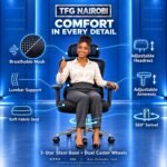 Ergonomic Mesh Office Chair Nairobi – Black High-Back