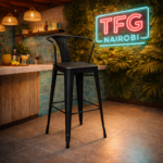 HFB-4088 Black Bar Stool – Runda Nairobi Collection