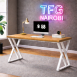 STUDIO C WHOK400 Oak and White Desk – Ineza Runda Collection