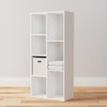 7 Cubes Bookshelf Bookcase - White