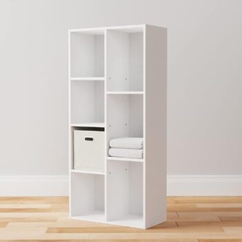 7 Cubes Bookshelf Bookcase - White