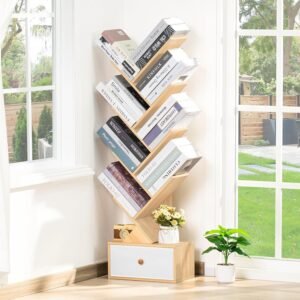 TFG 8 Tier Tree Bookshelf – Natural