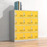 ASHFA 12 Locker Storage Cabinet - Yellow White