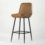 BROOKLYN B77 Leather Barstool – Brown