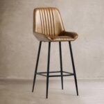 BROOKLYN B77 Leather Barstool – Brown