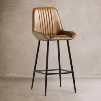 BROOKLYN B77 Leather Barstool - Brown
