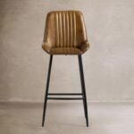 BROOKLYN B77 Leather Barstool – Brown