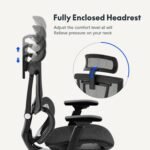 ErgoHuman High-Back Mesh Orthopaedic Ergonomic Chair – Black