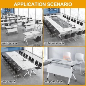 JT20W Folding Conference Table - White