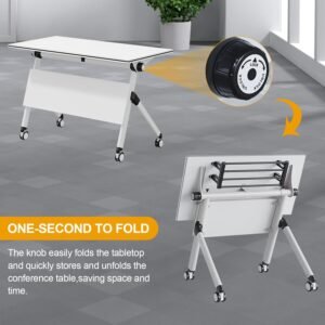 JT20W Folding Conference Table - White