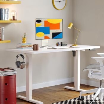 Electric Height Adjustable Desk - White
