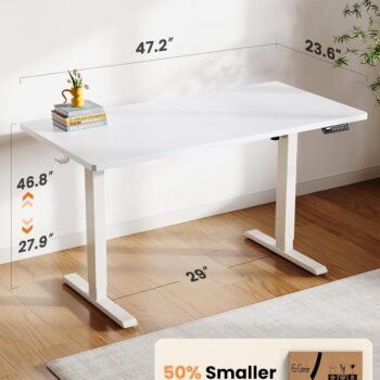 Electric Height Adjustable Desk - White