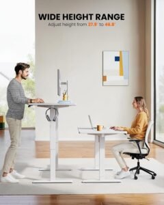 Electric Height Adjustable Desk - White