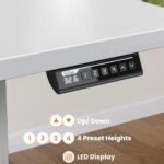 Electric Height Adjustable Desk – White