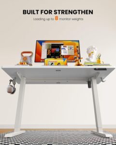 Electric Height Adjustable Desk - White