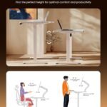 Electric Height Adjustable Desk – White