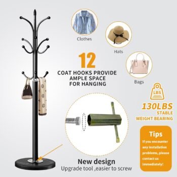 Coat Rack Stand - Black