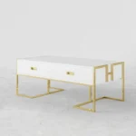 JOCISE Center Coffee Table – White Gold