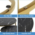 Modern Nesting Coffee Tables in Black Marble