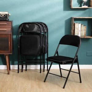 PVC Folding Chair - Black