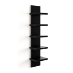 TFG 5 Tier Floating Wall Shelf - Black