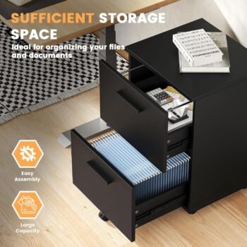 Mobile Pedestal Cabinet – Black