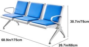 BXL 3 Seaters Linked Chair – Blue