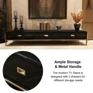 JOCISE TV Stand – Black Gold